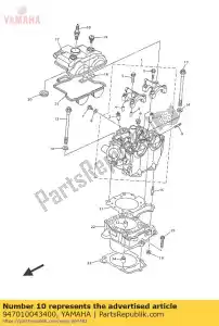 yamaha 947010043400 plugue, faísca (ngk lmar8g) - Lado inferior