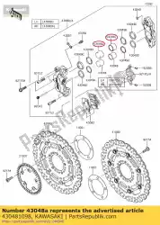 zuiger remklauw van Kawasaki, met onderdeel nummer 430481098, bestel je hier online: