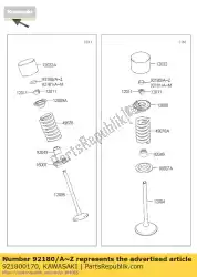 shim, t = 2. 575 kx250t6f van Kawasaki, met onderdeel nummer 921800170, bestel je hier online: