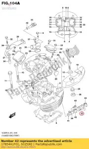 Suzuki 1785441F01 tuyau, tête de cylindre j - La partie au fond