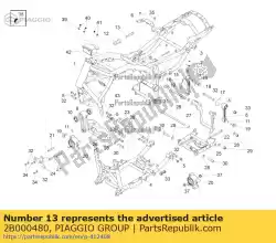 Ici, vous pouvez commander le vis à six pans creux m12x80 auprès de Piaggio Group , avec le numéro de pièce 2B000480: