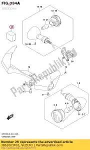 suzuki 3861003F01 relé, sinal de virada / embreagem e interruptor do cavalete lateral, etc. - Lado inferior