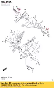 suzuki 4381601H20 plato, pasajero f - Lado inferior