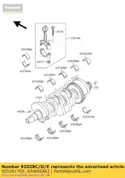 Here you can order the bushing,crankshaft,#1 zx600-f1 from Kawasaki, with part number 920281769: