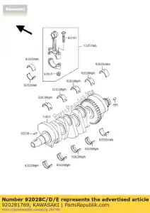 kawasaki 920281769 bushing,crankshaft,#1 zx600-f1 - Bottom side