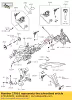 270100095, Kawasaki, commutateur, frein arrière er650c9f kawasaki  er-6f er-6n kle klz 650 1000 2009 2010 2011 2012 2013 2014 2015 2016 2017 2018 2019 2020 2021, Nouveau