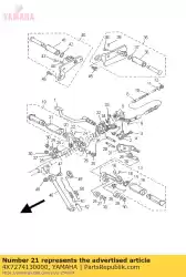 Ici, vous pouvez commander le housse, repose-pieds auprès de Yamaha , avec le numéro de pièce 4X7274130000: