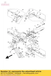 yamaha 4X7274130000 housse, repose-pieds - La partie au fond