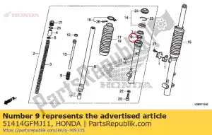 honda 51414GFMJ11 guide, fr. fork (chuannan absorber) - Bottom side