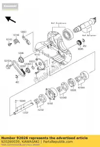 Kawasaki 920260039 entretoise - La partie au fond