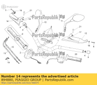 894880, Aprilia, rh handguard, Nieuw