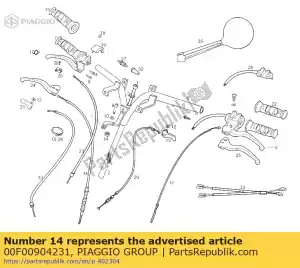 Piaggio Group 00F00904231 komplet linek .. hamulec przedni - Dół