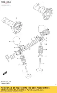 suzuki 1289235G00185 calço, taco - Lado inferior