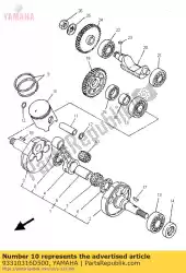 Aquí puede pedir rodamiento, cilíndrico (4dp) de Yamaha , con el número de pieza 93310316D500: