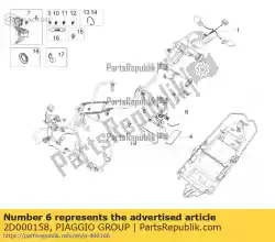 Here you can order the earth cable from Piaggio Group, with part number 2D000158: