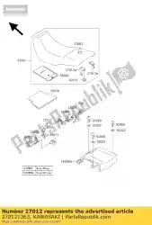 Aquí puede pedir gancho, cerradura del asiento de Kawasaki , con el número de pieza 270121363: