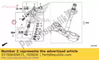 53700KRNA71, Honda, zespó? amortyzatora, uk?ad kierowniczy honda crf  x r l m crf250r crf450r 450 250 , Nowy