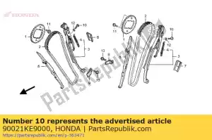 Honda 90021KE9000 parafuso, especial, 6mm - Lado inferior