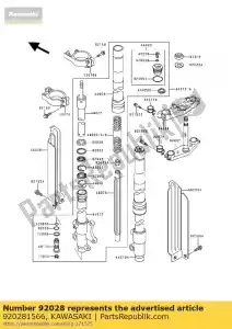 kawasaki 920281566 bucha kx250-g1 - Lado inferior