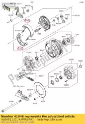 Here you can order the shoe-brake from Kawasaki, with part number 410481130: