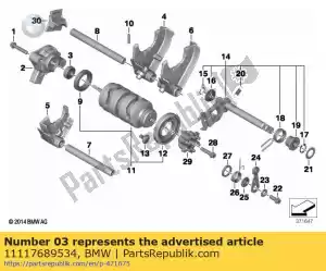 bmw 11117689534 sello de eje - 6x22x7 - Lado inferior