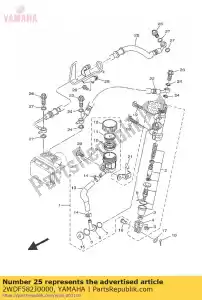 yamaha 2WDF582J0000 flexible, frein 6 - La partie au fond