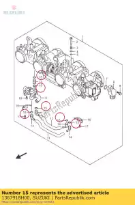 Suzuki 1367918H00 o-ring - Bottom side