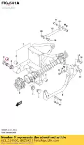 Suzuki 6121324A00 bolt,rr swgarm - Bottom side