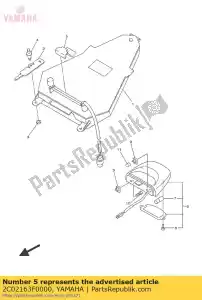 yamaha 2C02163F0000 copertura, parafango posteriore 3 - Il fondo