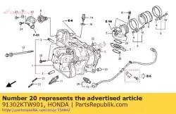 Here you can order the oring, in. Pipe from Honda, with part number 91302KTW901: