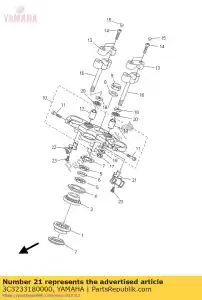 yamaha 3C3233180000 suporte, cabo 1 - Lado inferior