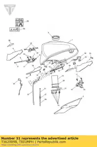 triumph T3620098 pipe, hose, 5x8x35 - Bottom side