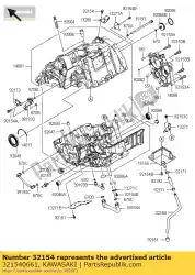 Qui puoi ordinare tubo, sfiato da Kawasaki , con numero parte 321540661: