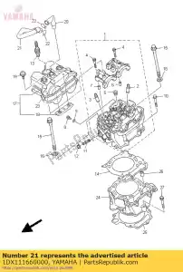 yamaha 1DX111660000 tubo, sfiato 1 - Il fondo