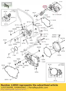 Kawasaki 120530098 cadena de guía - Lado inferior