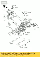 920011541, Kawasaki, tornillo, 10x179 kawasaki kle  a gpz s b ex500 e kle500 gpz500s uk 500 , Nuevo