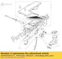 00H00500251, Piaggio Group, distanziatore aprilia derbi gpr rs 50 2004 2005 2006 2007 2008 2009 2010, Nuovo