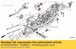 Here you can order the bearing, radial ball, 6301 (ntn) from Honda, with part number 91005KZR601: