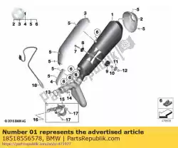 Here you can order the muffler system from BMW, with part number 18518556578: