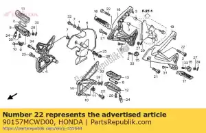 Honda 90157MCWD00 perno, casquillo, 8x50 - Lado inferior
