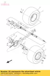 Aquí puede pedir eje, rueda de Yamaha , con el número de pieza 18P253810000: