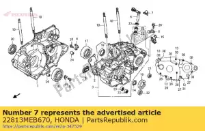 Honda 22813MEB670 placa, palanca de embrague - Lado inferior