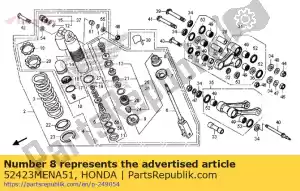 Honda 52423MENA51 para-choque de borracha - Lado inferior