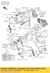 Aquí puede pedir carenado, lado, lh, ébano de Kawasaki , con el número de pieza 550280320H8: