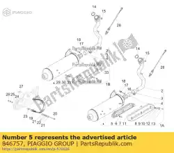 warmtebeschermend chassis van Piaggio Group, met onderdeel nummer 846757, bestel je hier online: