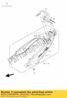 6816118H00FFK, Suzuki, emblema, assento tai suzuki gsf 1250 2008 2009, Novo