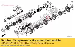 Here you can order the washer, spline, 30mm from Honda, with part number 90463MAT000: