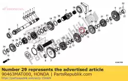 Qui puoi ordinare rondella, scanalatura, 30mm da Honda , con numero parte 90463MAT000: