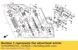 geen beschrijving beschikbaar op dit moment van Honda, met onderdeel nummer 52400MAG701, bestel je hier online: