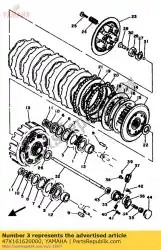 Ici, vous pouvez commander le engrenage, entraînement primaire 3 auprès de Yamaha , avec le numéro de pièce 47X161620000: